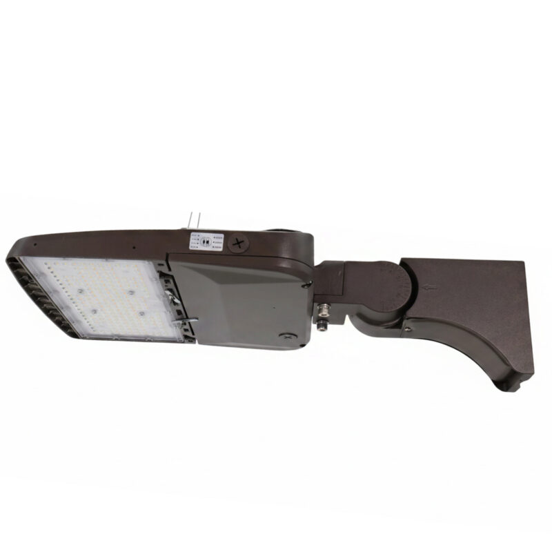 80 / 100 / 120 / 150 Watt Adjustable LED Shoebox: angled product view