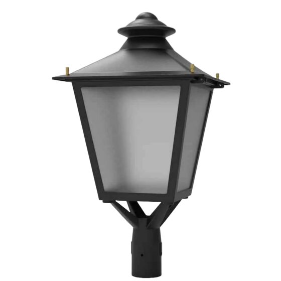 80 / 100 / 120 Watt LED Decorative Post Top Light: close-up view highlighting adjustable features