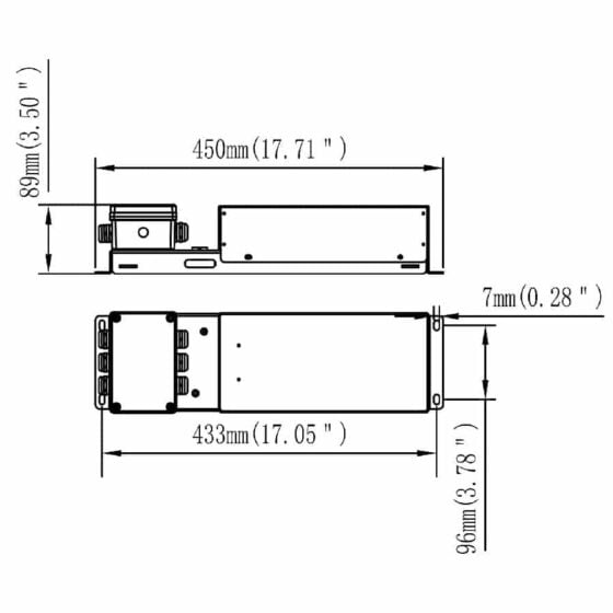 600 Watt LED Stadium Light: driver box dimensions