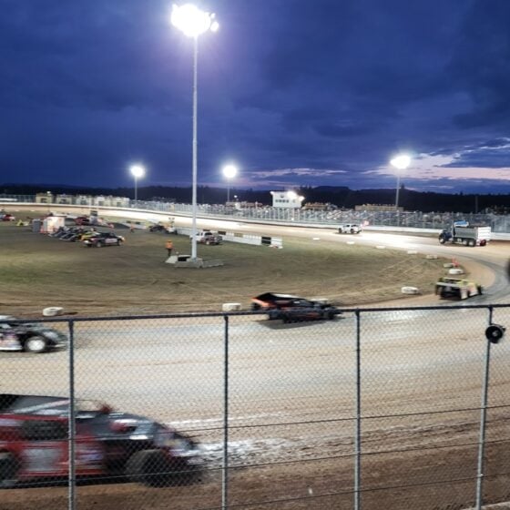600 Watt LED Flood Light: installation at racetrack