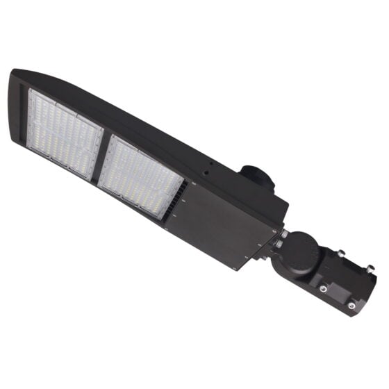 200 Watt LED Shoebox Area Light: mounting configuration view