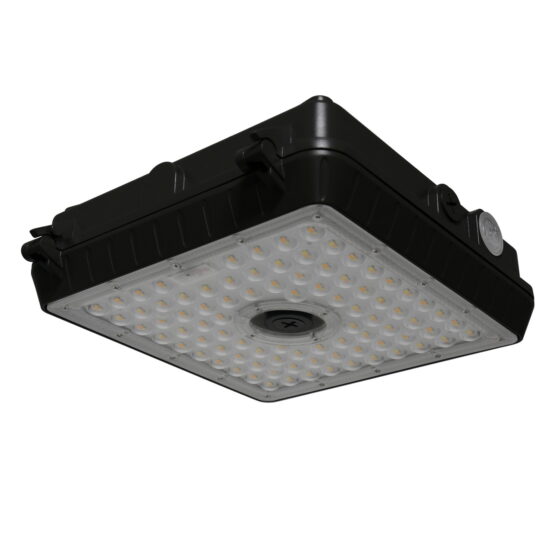45 Watt Square LED Canopy Light: close-up of housing