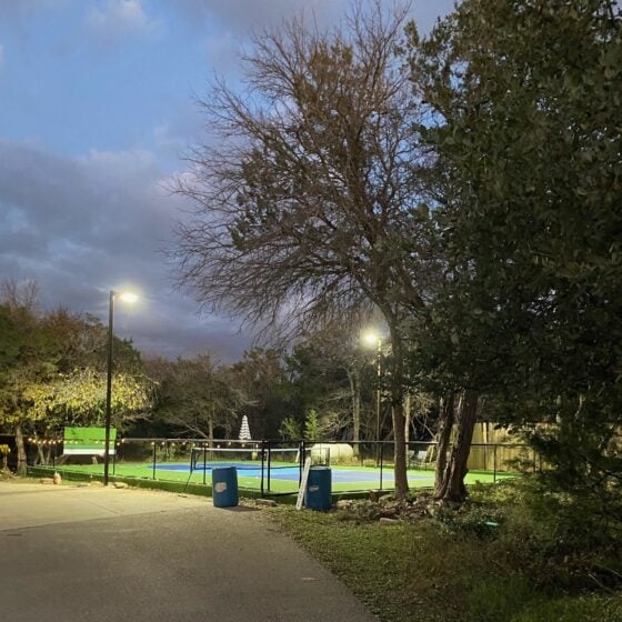 20 Foot Above Grade: installation view on basketball court