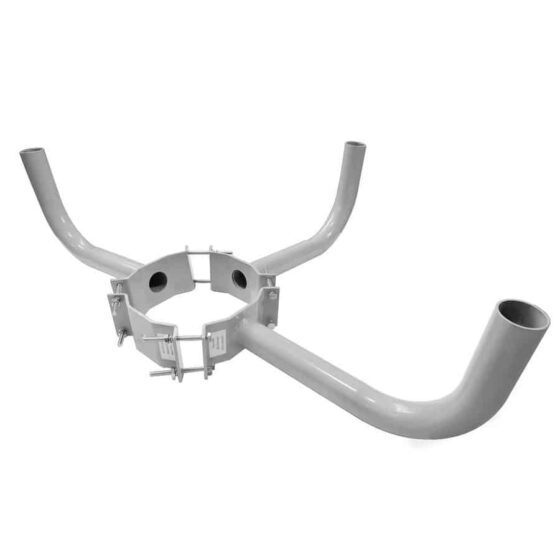 Wood Pole Bullhorn 3 Lights