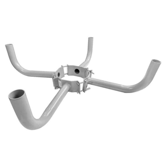 Wood Pole Bullhorn 4 Lights