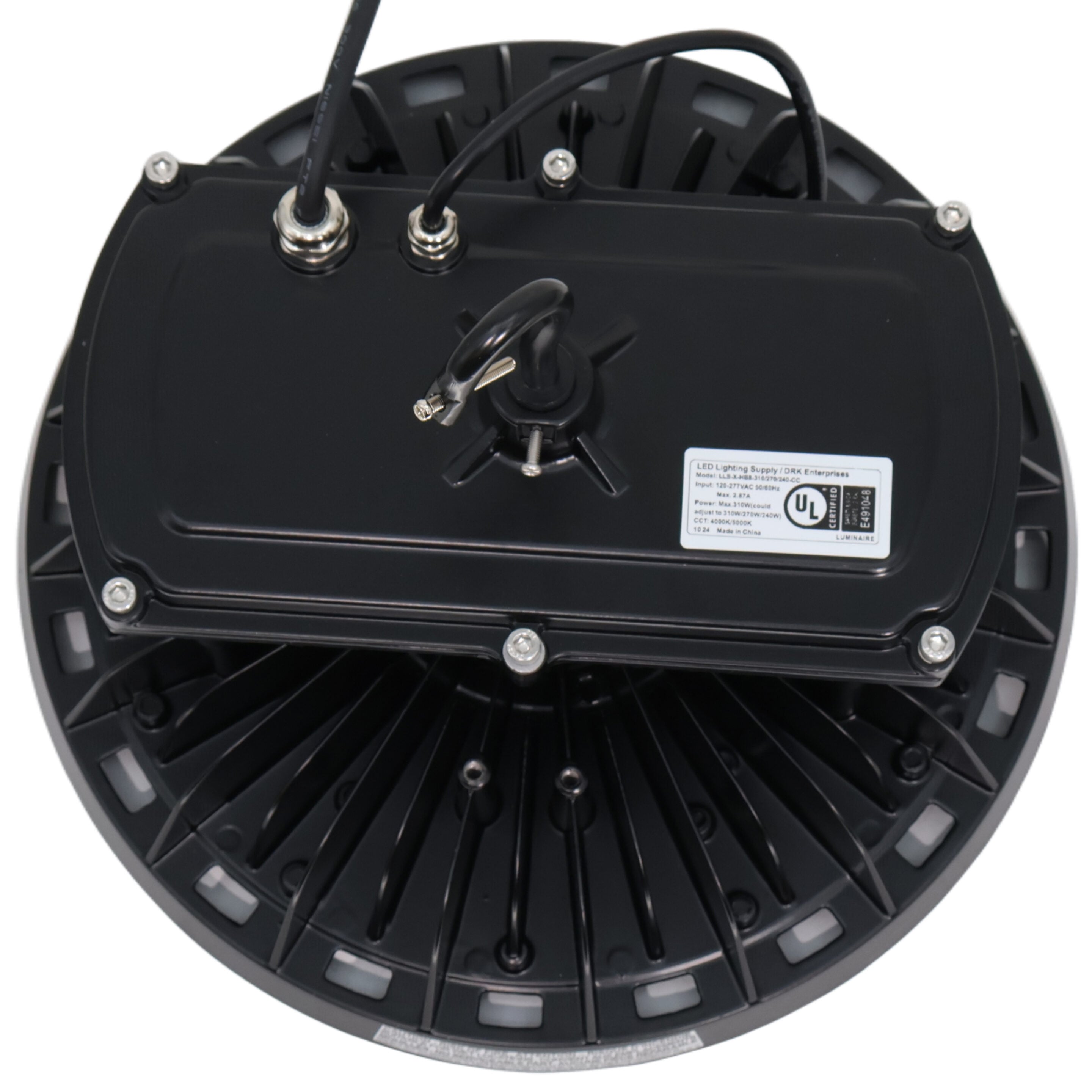 240 270 310 Watt Adjustable Led Ufo High Bay 34800 To 45000 Lumens 4000k 5000k Adjustable 100 277v Down