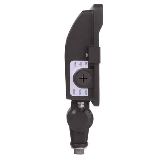 36 / 50 / 63 Watt Adjustable LED Flood Light: side view with knuckle mount