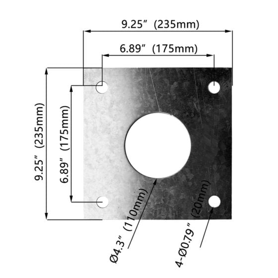 Positioning Plate 4 Inch Round