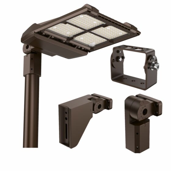 90 / 120 / 150 Watt Adjustable LED Shoebox Light: product view