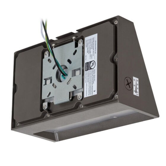12 / 18 / 24 / 30 Watt Adjustable Full Cutoff Architectural LED Wall Pack: angled view