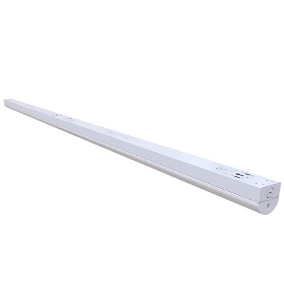 60 / 70 / 80 Watt Adjustable 8 Foot LED Shop Strip Light: angled product view