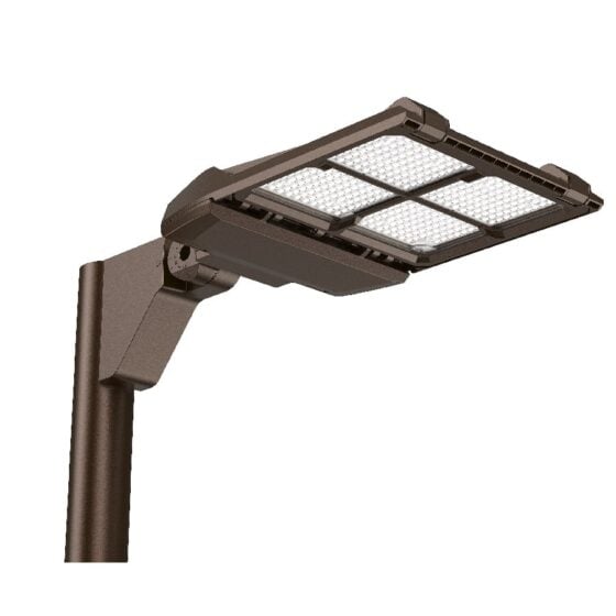 90 / 120 / 150 Watt Adjustable LED Shoebox Light: arm mount view