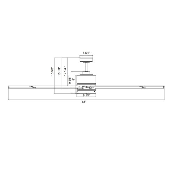 68 Inch Commercial Ceiling Fan: product dimensions