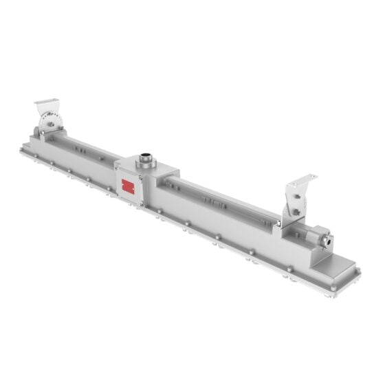 100 Watt 4 Foot Explosion Proof Linear LED Light: trunnion mounting view