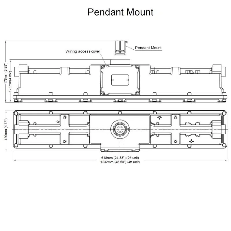 Lls Explh Dimensions 2 And 4 Foot Pendant