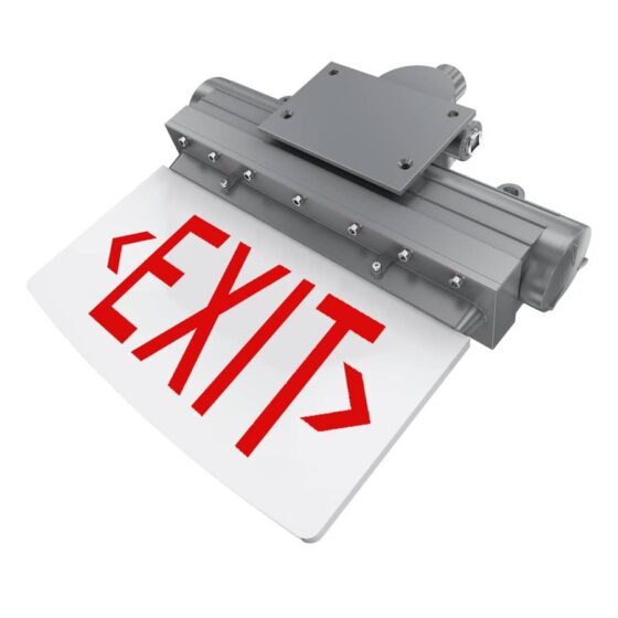 5 Watt Explosion Proof Exit Emergency LED Light: angled view showing housing
