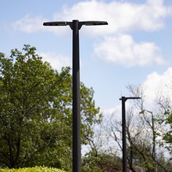 40 Foot Above Grade Round Tapered Fiberglass Light Pole: product image