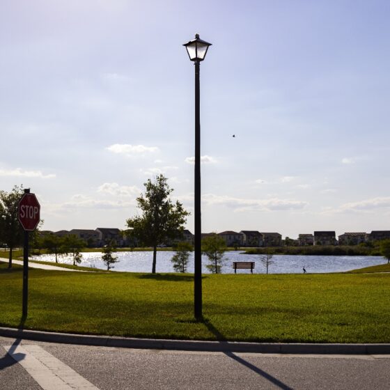 40 Foot Above Grade Round Tapered Fiberglass Light Pole: product image
