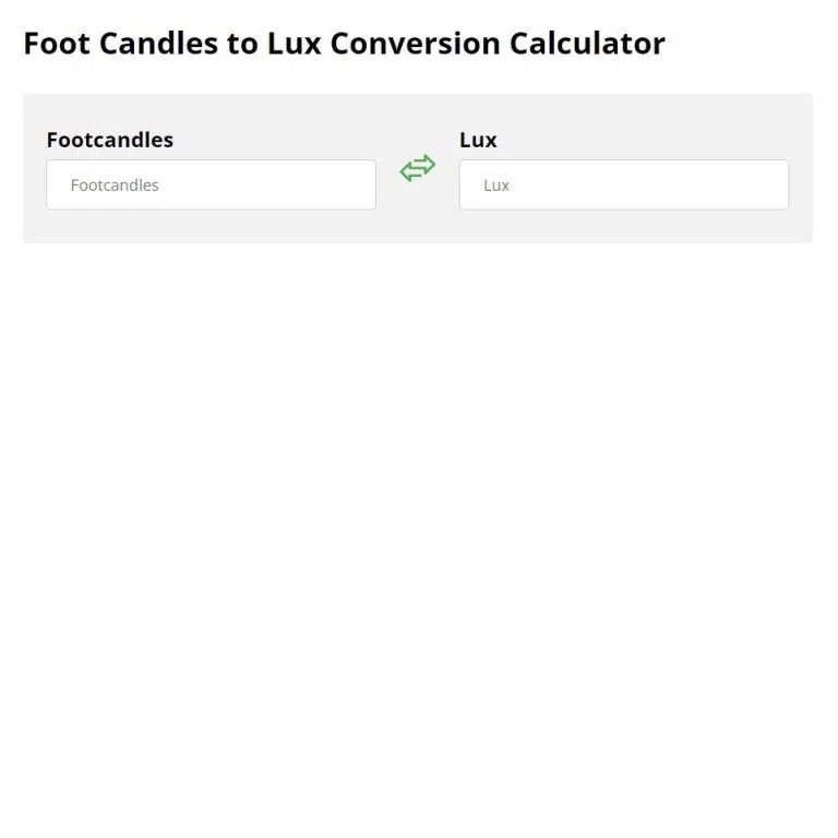 Foot Candles To Lux