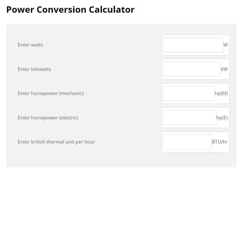Powerconversioncalculator