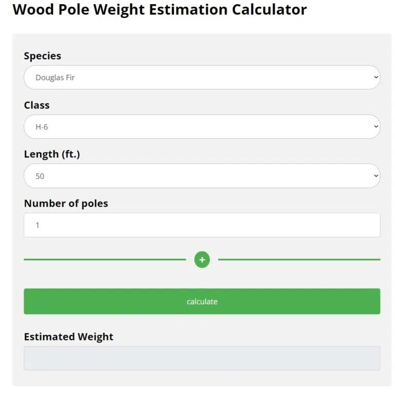 Woodpole Weight Estimation