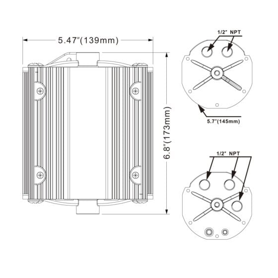 40 Watt Emergency Backup Driver: product dimensions