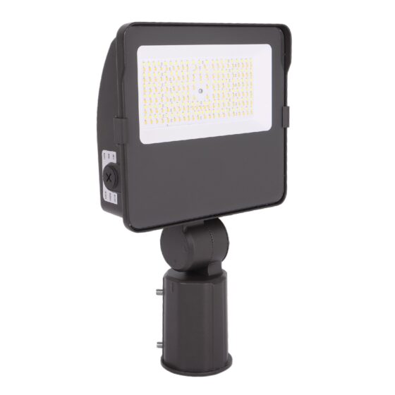 63 / 90 / 108 Watt Adjustable LED Flood Light: slip fitter mount view