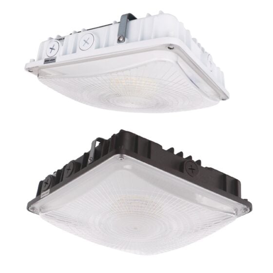 30 / 45 / 63 Watt Adjustable LED Canopy Light: angled view