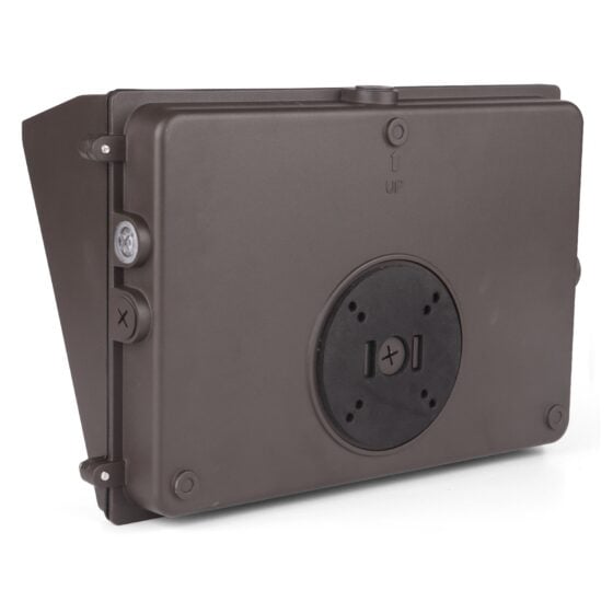 63 / 90 / 108 Watt Adjustable Semi Cutoff LED Wall Pack: back view