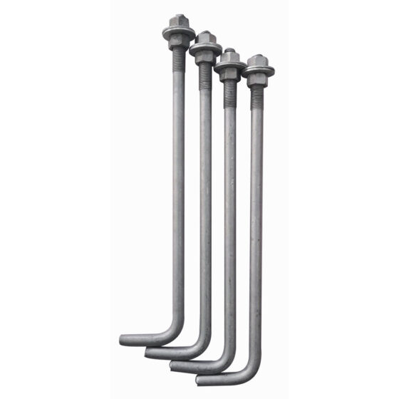 Fiberglass Flag Pole Anchor Base Kit: product mounting view