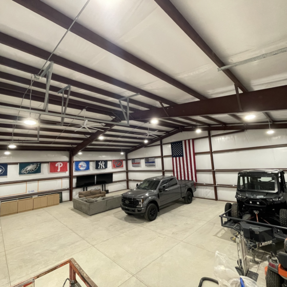 100 / 120 / 150 / 200 Watt Adjustable LED UFO High Bay: garage installation