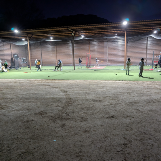 90 / 120 / 150 Watt Adjustable LED Flood Light: installation on batting cage
