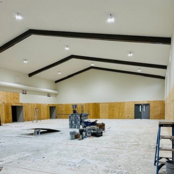 150 / 200 / 240 Watt Adjustable LED UFO High Bay: installed in a church setting