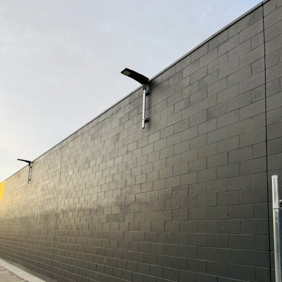 50 Watt Solar LED Area Light: installation view