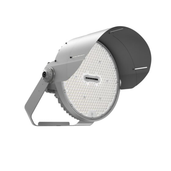 400 / 500 / 600 Watt Adjustable Round LED Stadium Light: product with visor