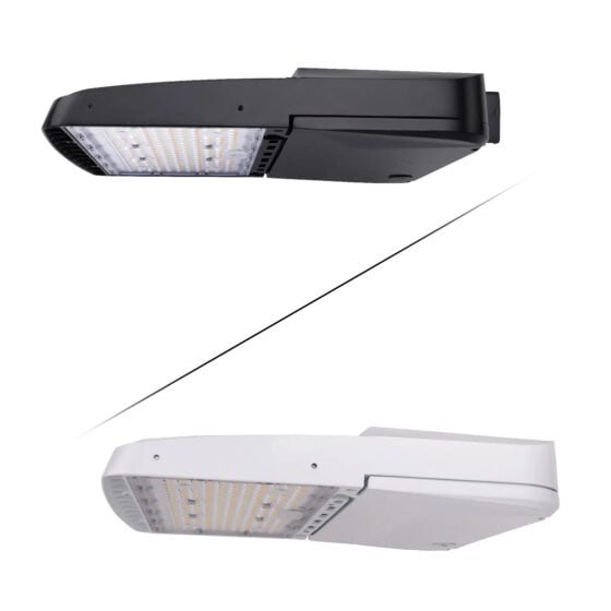 80 / 100 / 120 / 150 Watt Adjustable LED Shoebox: color options black and white