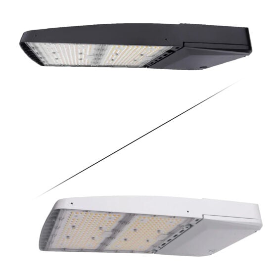 240 / 260 / 280 / 310 Watt Adjustable LED Shoebox: black and white options