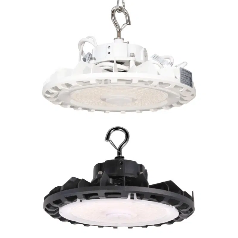 120 / 160 / 200 Watt Adjustable UFO LED High Bay: White Black Options