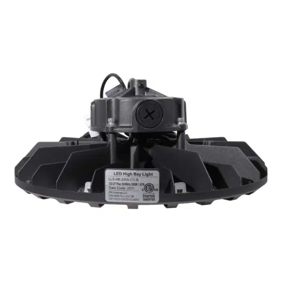 120 / 160 / 200 Watt Adjustable UFO LED High Bay: Side Angle