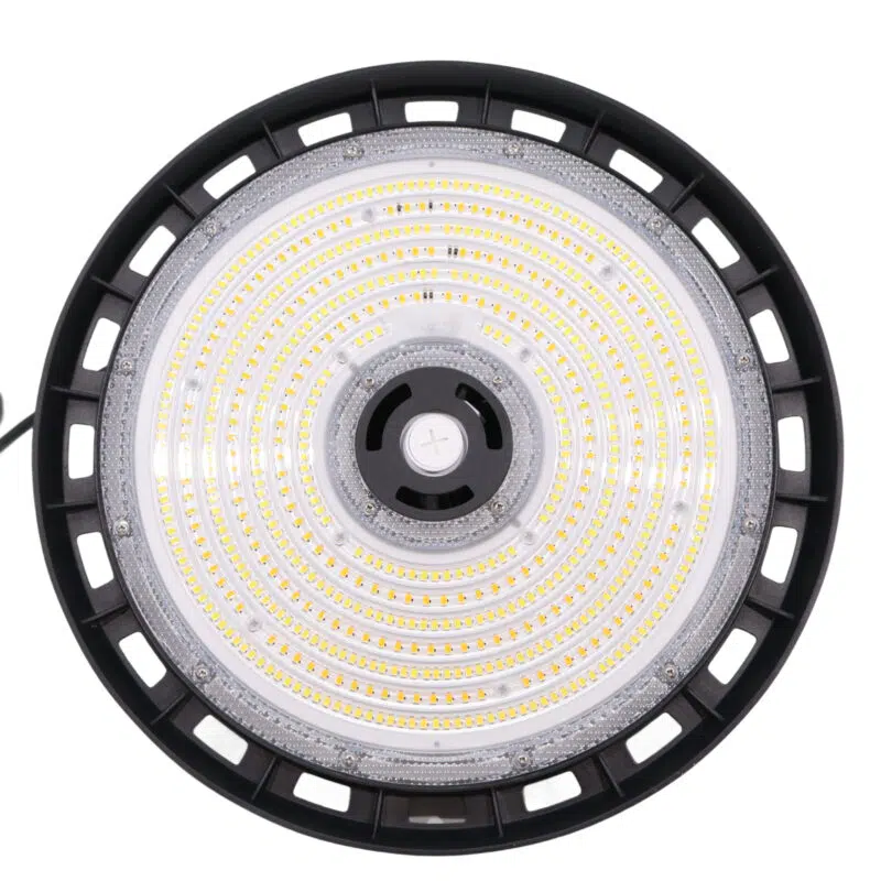 200 / 240 / 320 Watt Adjustable LED UFO High Bay: upward angle view