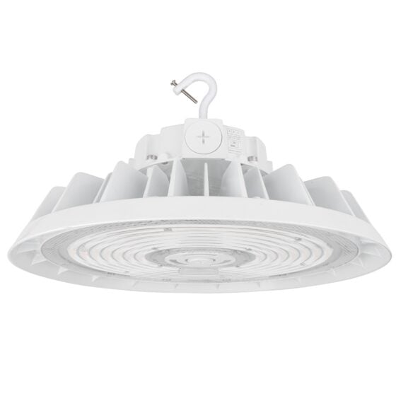 200 / 240 / 320 Watt Adjustable LED UFO High Bay: white housing view
