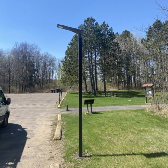 70 Watt Solar LED Area Light: installation view