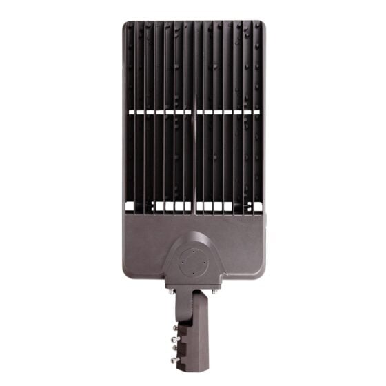 300 / 350 / 400 / 450 / 500 Watt Adjustable LED Shoebox Area Light: back angle showing wiring access