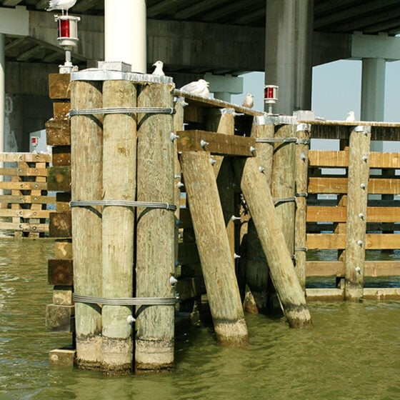 20 Foot Fiberglass Piling: image of wood pier piling for sale