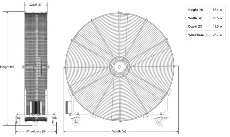 51 Inch Dimensions