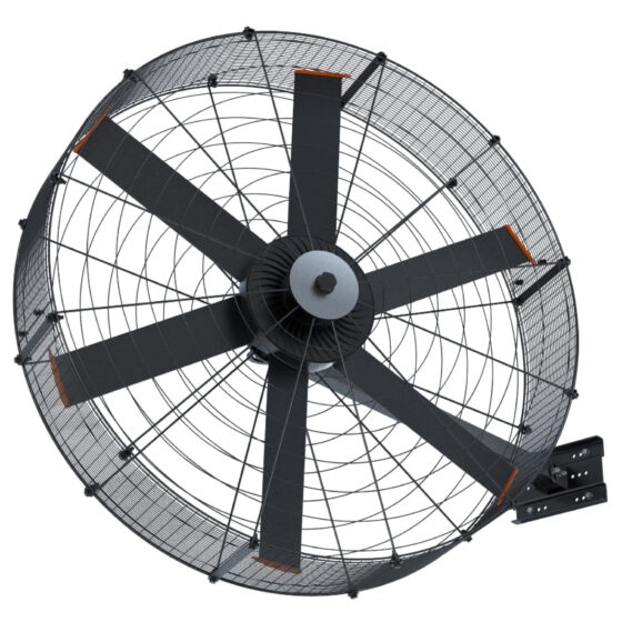 78 Inch HVLS Wall Mount Fan: product image showing six aluminum blades