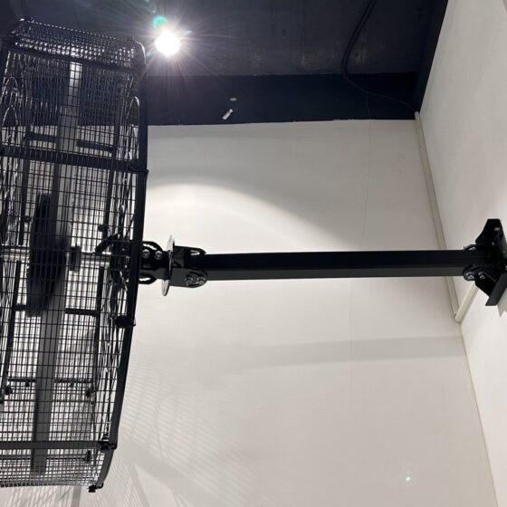 78 Inch HVLS Wall Mount Fan: installation view on a wall