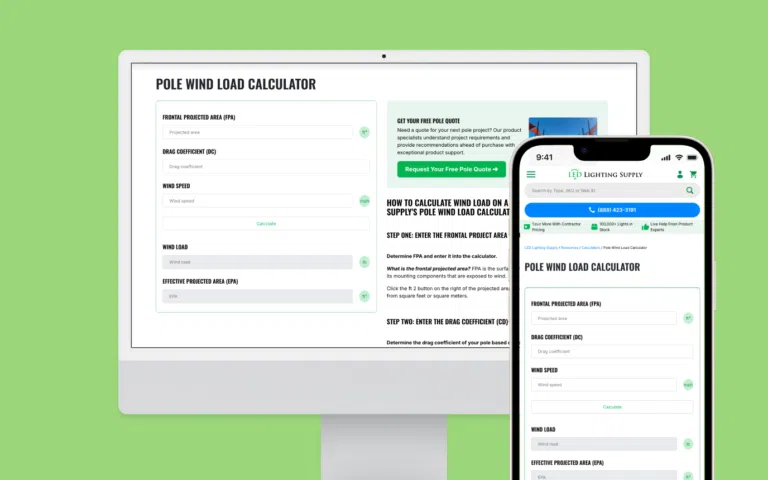 LED Lighting Supply's Free Pole Wind Load Calculator