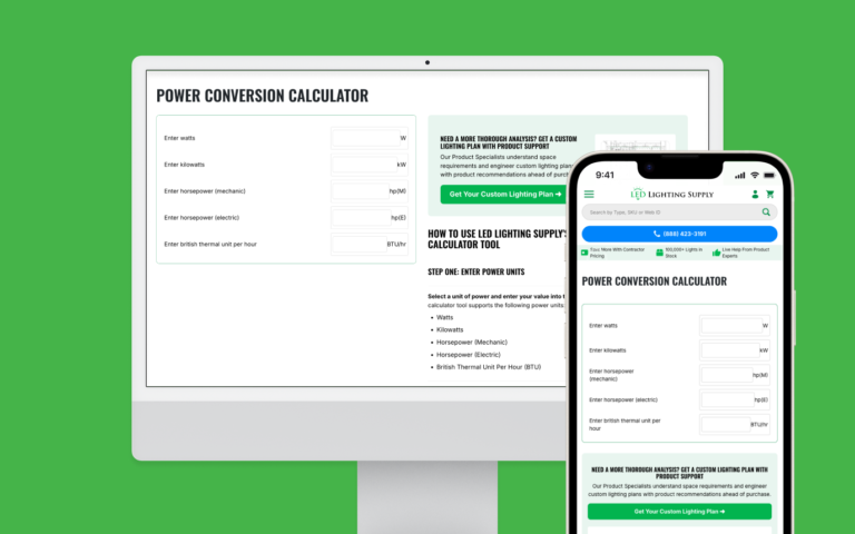 LED Lighting Supply's Free Power Conversion Calculator