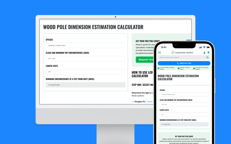 Wood Pole Dimension Estimation Calculators